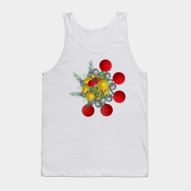 Christmas Tree lights Decorations Tank Top by Salma Ismail